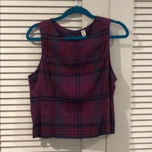 BP cropped plaid top